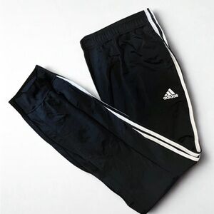 Adidas Black Three-Stripe joggers - 2XL